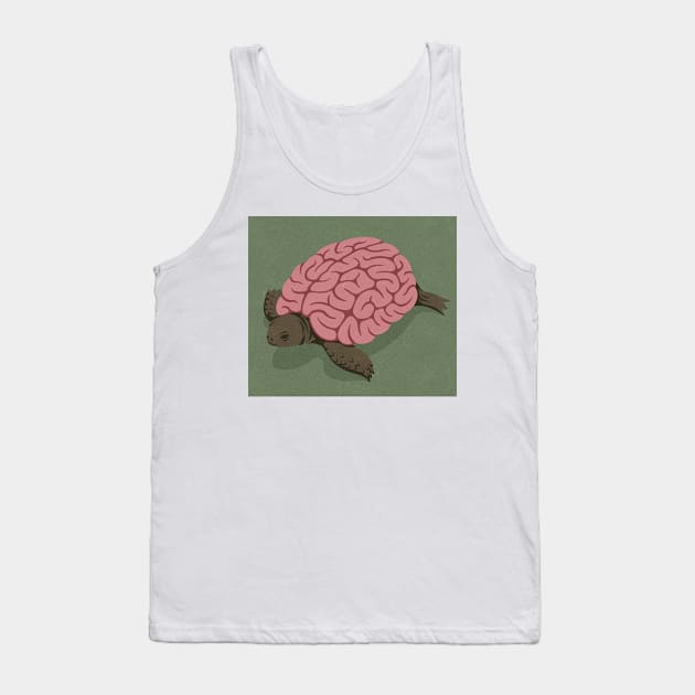 Tortoise Brain Tank Top by John Holcroft